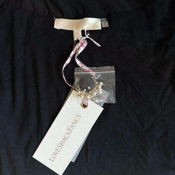 LoveShackFancy Black Beaded Cardigan XS - Picture 5 of 6